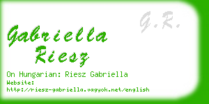 gabriella riesz business card